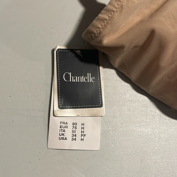 Chantelle NWT Plunge Nude Bra Lace Size 34H - Picture 4 of 7